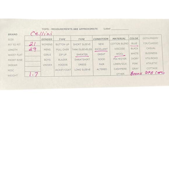 Cellini Uomo Blue Brown Wool Button Cardigan Sweater Mens XL GPA Core Warm - Picture 2 of 6